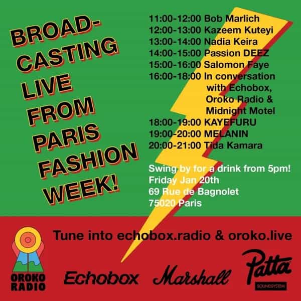 Patta x Marshall x Oroko Radio x Echobox Radio